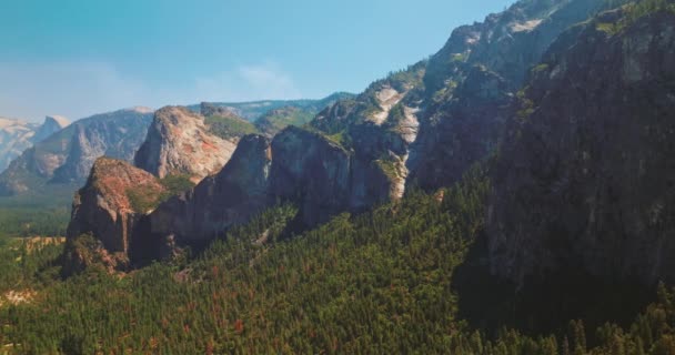Belles Formations Rocheuses Dans Parc National Des États Unis Yosemite — Video