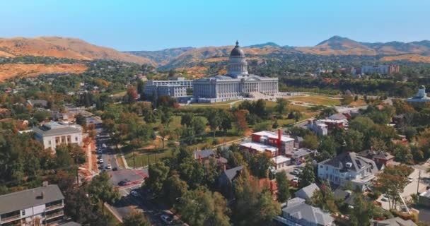 Salt Lake City Utah Abd Deki Inanılmaz Eyalet Kongre Binası — Stok video