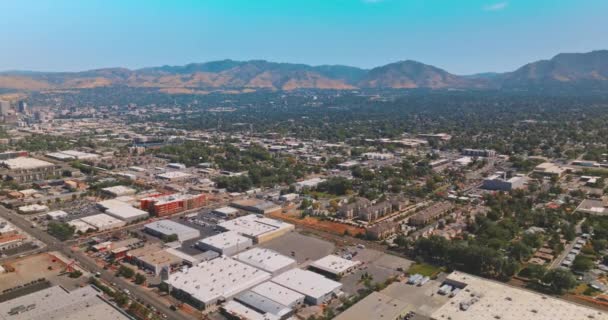 Picturesque Green Panorama Salt Lake City Sunny Hot Day Mountainous — Stock Video