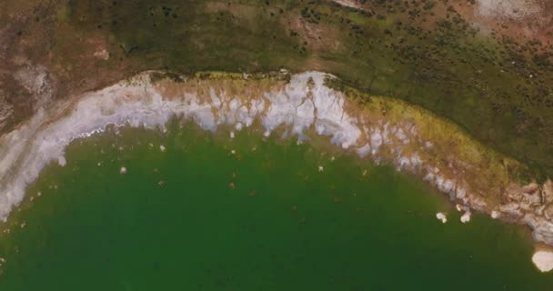 Gyönyörű Akvamarin Vizek Vízpartján Mono Lake Kalifornia Usa Csupasz Partjainál — Stock videók