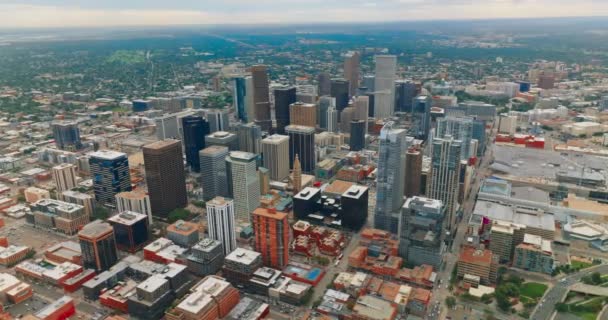 Denver Centre Ville Avec Beaux Gratte Ciel Panorama Urbain Moderne — Video
