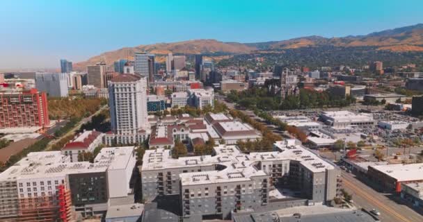 Erguendo Sobre Belos Edifícios Contemporâneos Salt Lake City Utah Eua — Vídeo de Stock