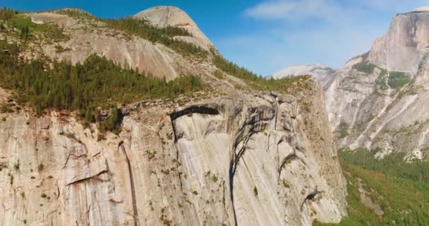 Falaises Grises Escarpées Parc National Yosemite Californie États Unis Par — Video