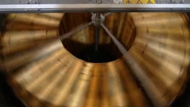 Extração Mel Com Ajuda Dispositivo Centrífuga Elétrica Molduras Madeira Com — Vídeo de Stock