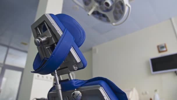 Instruments Dentisterie Médicale Stomatologie Équipement Chaise Clinique — Video