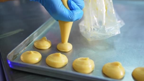 Hornear Pastel Pastelería Cocinar Dulce Panadería Deliciosa Haciendo Desiertos — Vídeo de stock