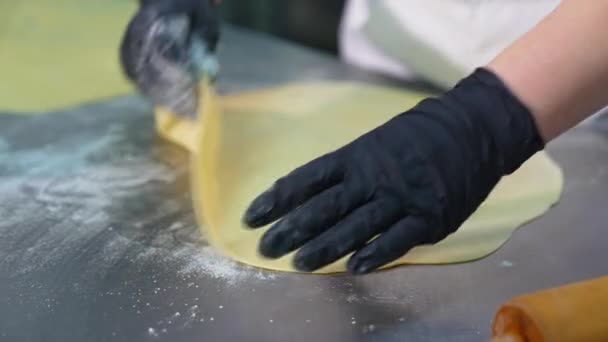 Heerlijke Bakkerij Die Woestijnen Maakt Zoet Smakelijk Zoetwaren Koken — Stockvideo