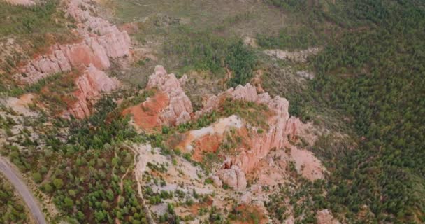 Pemandangan Udara Amerika Dari Ngarai Beatiful Lanskap Gunung Amerika Serikat — Stok Video