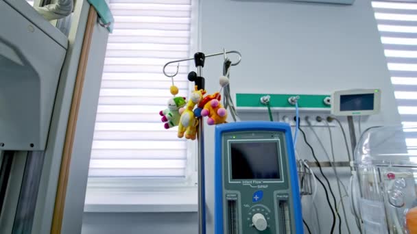 Equipo Moderno Emergencia Nueva Habitación Del Hospital Tecnologías Operación Medicina — Vídeo de stock