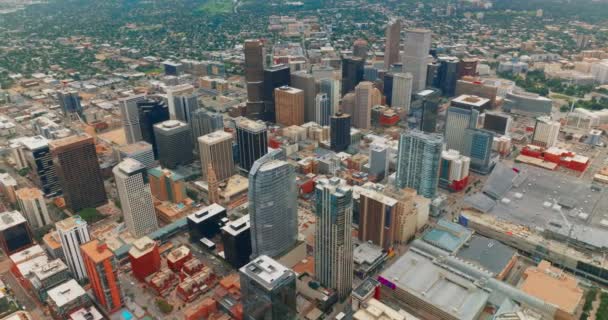 Stadtbild Von Denver Colorado Aus Der Luft Amerikanisches Stadtpanorama — Stockvideo