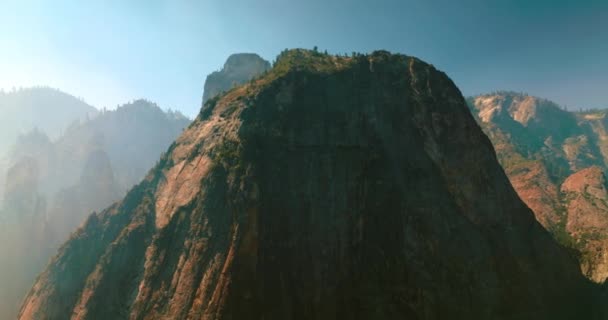 Paysages Pittoresques Rock Américain Parc National Montagne Yosemite — Video