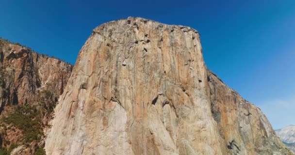 California Cliff Landscapes Yosemite National Park Valley Aerial View — Stock Video