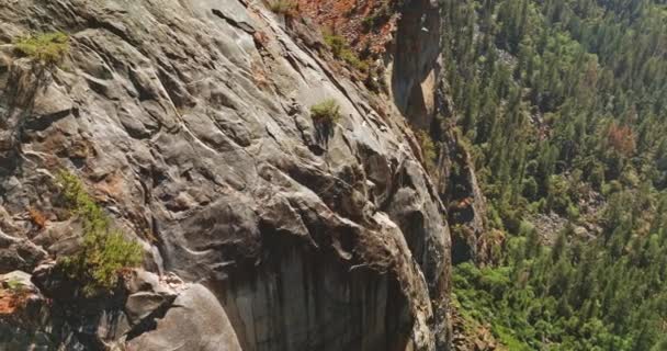 Yosemite Ulusal Park Vadisi Hava Manzaralı Kaliforniya Uçurum Manzaraları — Stok video