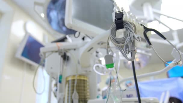 Tecnologia Intensiva Cirurgia Respiração Profissional Médica Artificial — Vídeo de Stock