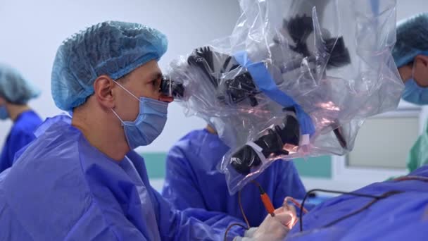 Een Specialist Gezondheidszorg Professionele Chirurg Werkt Herberg Moderne Afdeling — Stockvideo