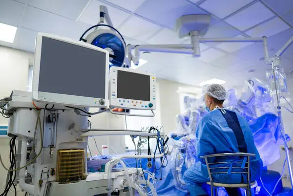 Operation medical systems and technologies. Surgery healthcare monitoring concept.