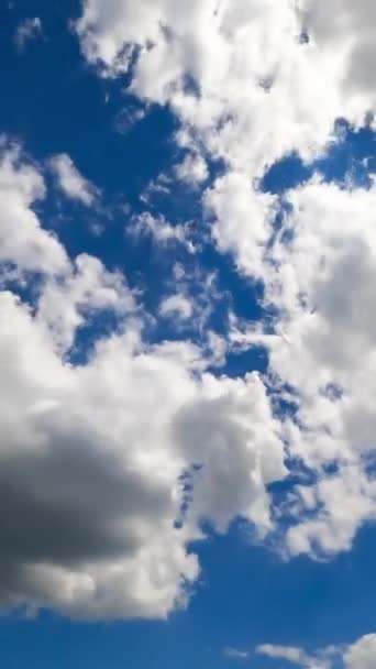 Облачное Образование Атмосфере Удивительный Временной Промежуток Белых Пушистых Облаков Мягко — стоковое видео