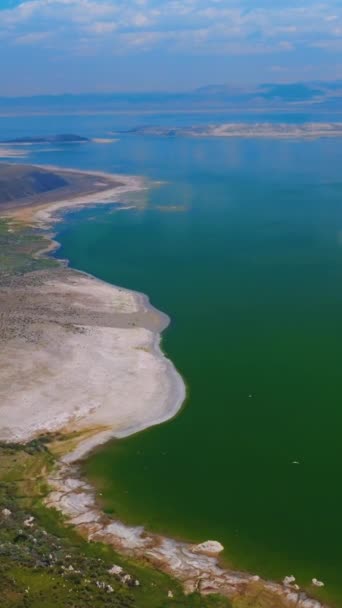 Lac Mono Dans Comté Mono Californie Décors Étonnants Eaux Calmes — Video