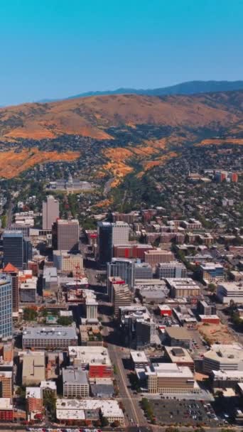 Güzel Yoğun Bir Mimarisi Olan Şehrin Güneşli Manzarası Salt Lake — Stok video