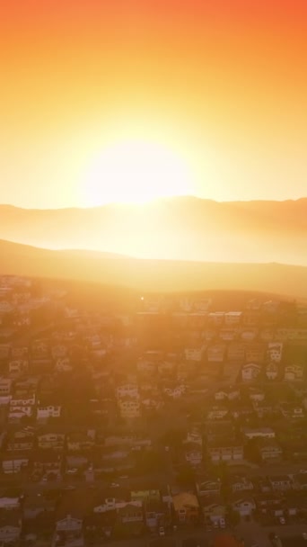 Dihuni Daerah Yang Terletak Perbukitan California Menyiapkan Cahaya Matahari Untuk — Stok Video
