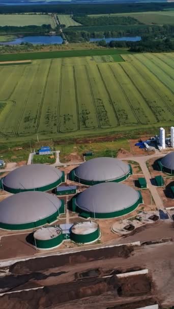 Innovative Biogas Plant Green Plantations New Energy Production Safe Energy — Stock Video