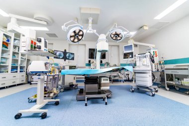 Acil modern hastane odası. Sağlık hizmetleri modern işletim koğuşu.