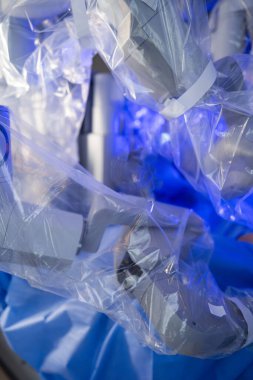 Tıbbi modern robot cerrahi sistemleri. Profesyonel hastane cerrahi hastanesi.