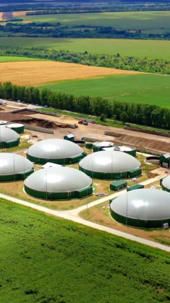 Azienda Agricola Moderna Produzione Biogas Serbatoi Agricoli Energie Rinnovabili Nelle — Video Stock