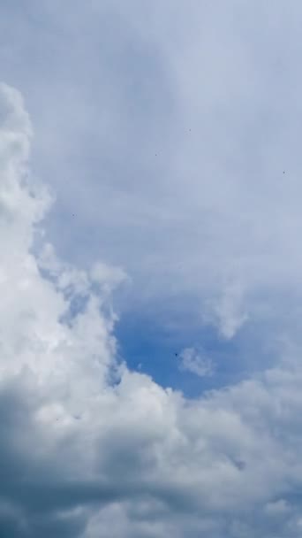 Nubes Cúmulos Grises Transformándose Atmósfera Nubes Pesadas Desaparecen Nubes Ligeras — Vídeos de Stock
