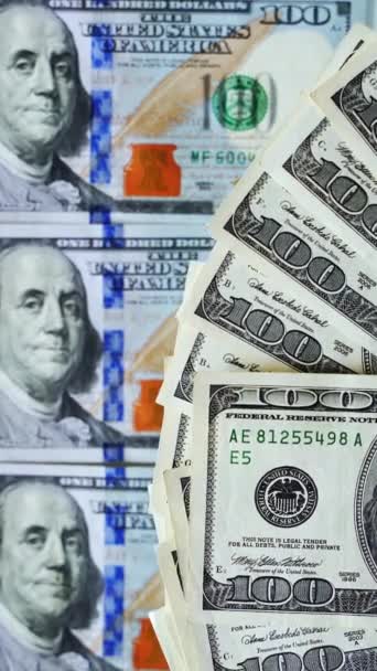 Některé Dolary Točí Pozadí Peněz Americká Hotovost Otáčí Pozadí Sto — Stock video