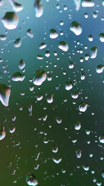 Hintergrund Sind Regentropfen Nasse Fenster Bei Regen Mit Wassertropfen Regentropfen — Stockvideo