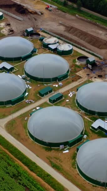 Esterno Del Complesso Biogas Biogas Prodotto Dalla Fermentazione Della Biomassa — Video Stock
