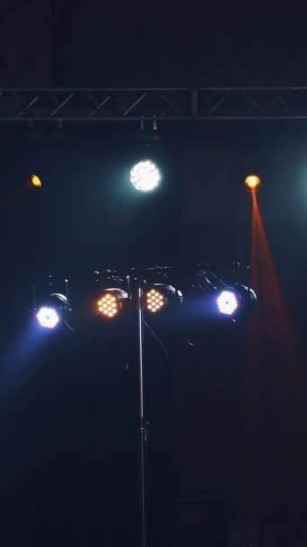 Bright Colors Projectors Changing Its Lights Scene Nightclub Flashing Lights — Wideo stockowe