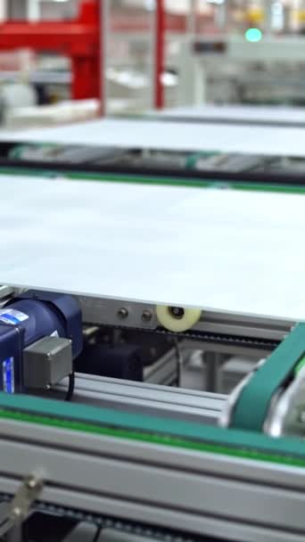 Mecanismo Fábrica Fabricación Paneles Solares Equipos Automatizados Para Producción Energía — Vídeo de stock