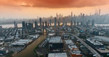 New York şehri hava manzarası. Manhattan binaları şehir manzaraları.