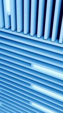 Kabartmalı tahta tavanda parlak bir aydınlatma. Beyaz ışıklı lambalar yandı. Düşük açı. Dikey video