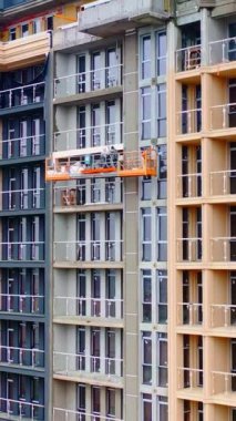 Lüks, modern apartmanlar. Modern apartmanın havadan görünüşü