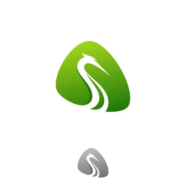Cegonha Cabeça Logotipo Moderno Colorido Ilustração Vetorial Eps Eps — Vetor de Stock
