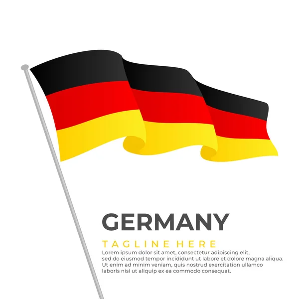 Шаблон Вектора Германия Флаг Современного Дизайна Векторная Иллюстрация — стоковый вектор