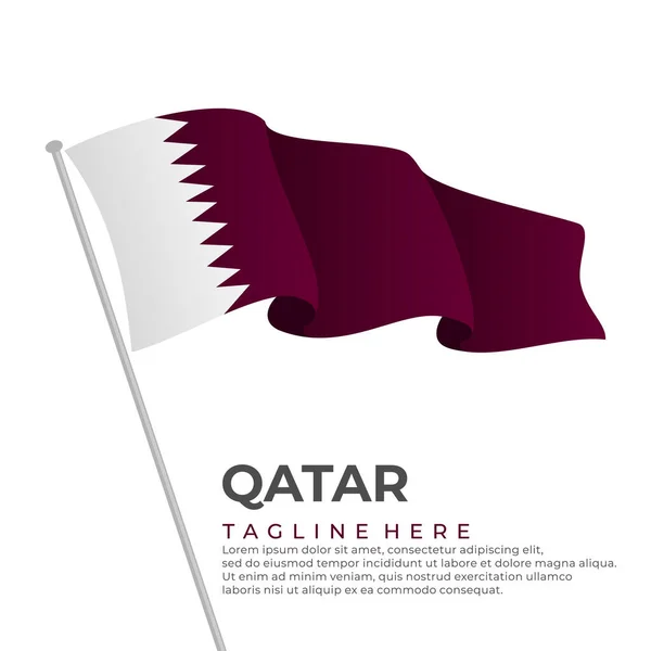 stock vector Template vector Qatar flag modern design. Vector illustration