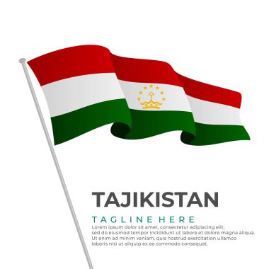 Tacikistan modern tasarım şablonu. Vektör illüstrasyonu