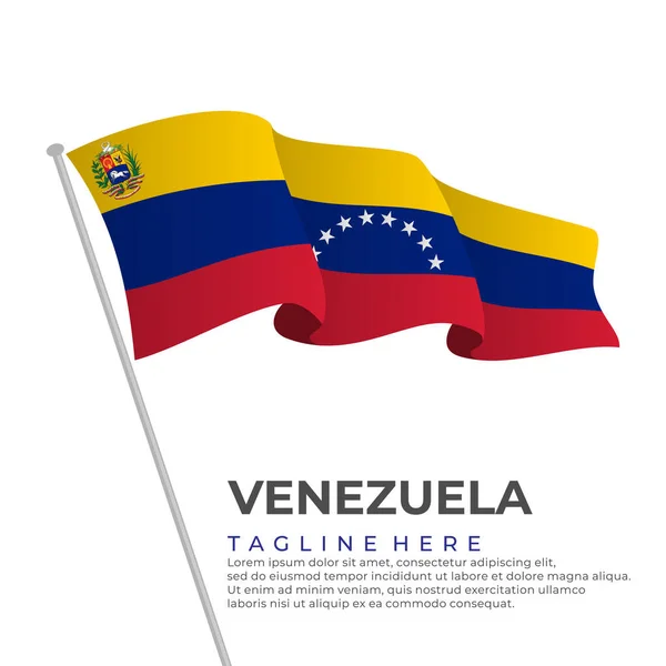 Template Vector Venezuela Flag Modern Design Vector Illustration — Stock Vector