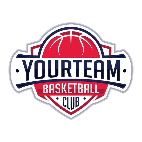 Spor Takımı Için Modern Profesyonel Basketbol Kulübü Amblem Vektör Logosu — Stok Vektör