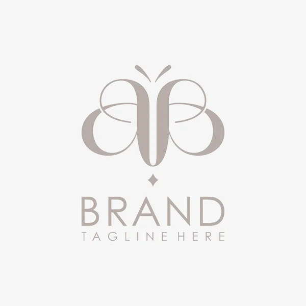 Einzigartige Buchstaben Logo Unternehmen Und Ikone Geschäft Geformt Schmetterling Vektorillustration — Stockvektor