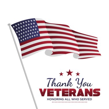 Gaziler Günü geçmişi için Birleşik Devletler bayrağı şablonu. Vektör illüstrasyonu