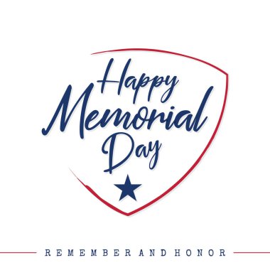 Anma Günü Hatırlama ve Onur afiş tasarımı. Usa Anma Günü kutlaması. Vektör illüstrasyonu