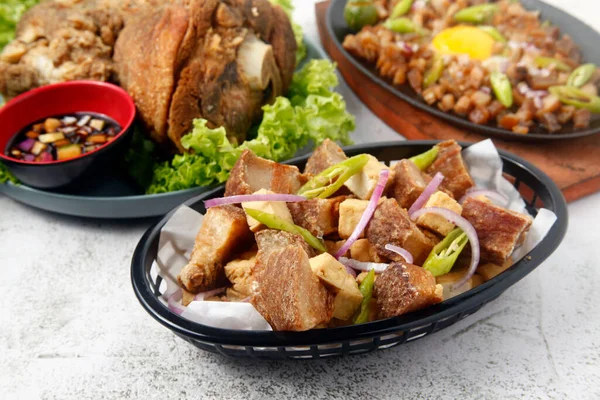 Фото Свежеприготовленной Филиппинской Еды Названием Токва Бабой Жареного Тофу Свининой — стоковое фото