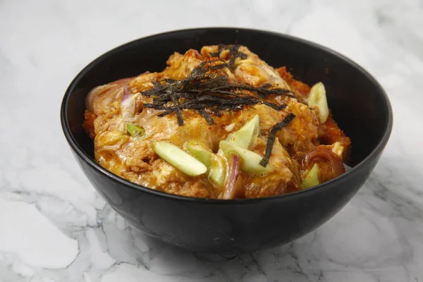 Photo Freshly Cooked Japanese Food Called Katsudon — Stok Foto