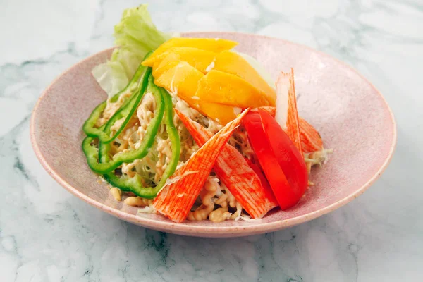 Photo Nourriture Japonaise Fraîchement Préparée Appelée Salade Kani — Photo