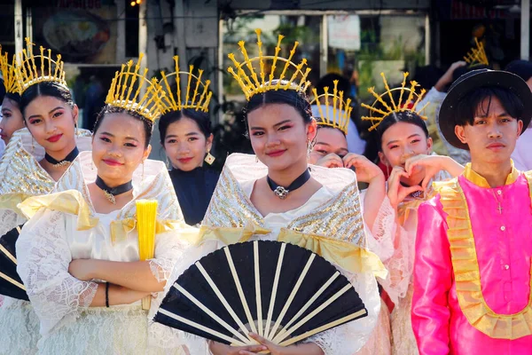 Antipolo City Filipinas Maio 2023 Participantes Desfiles Dança Rua Trajes — Fotografia de Stock